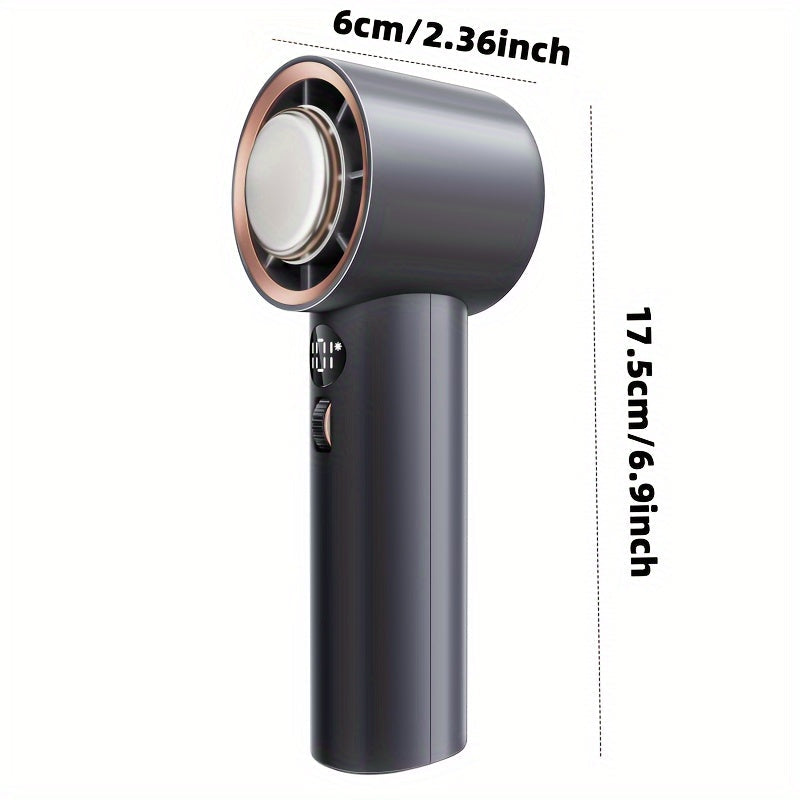 Portable Dual-Function Cooling Fan with USB Rechargeable Battery 10 Speeds Lightweight Desktop Handheld