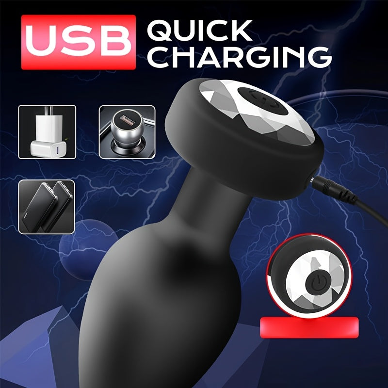 Unisex Silicone Remote Control Vibration Anal Plug Sex Toy for Adults