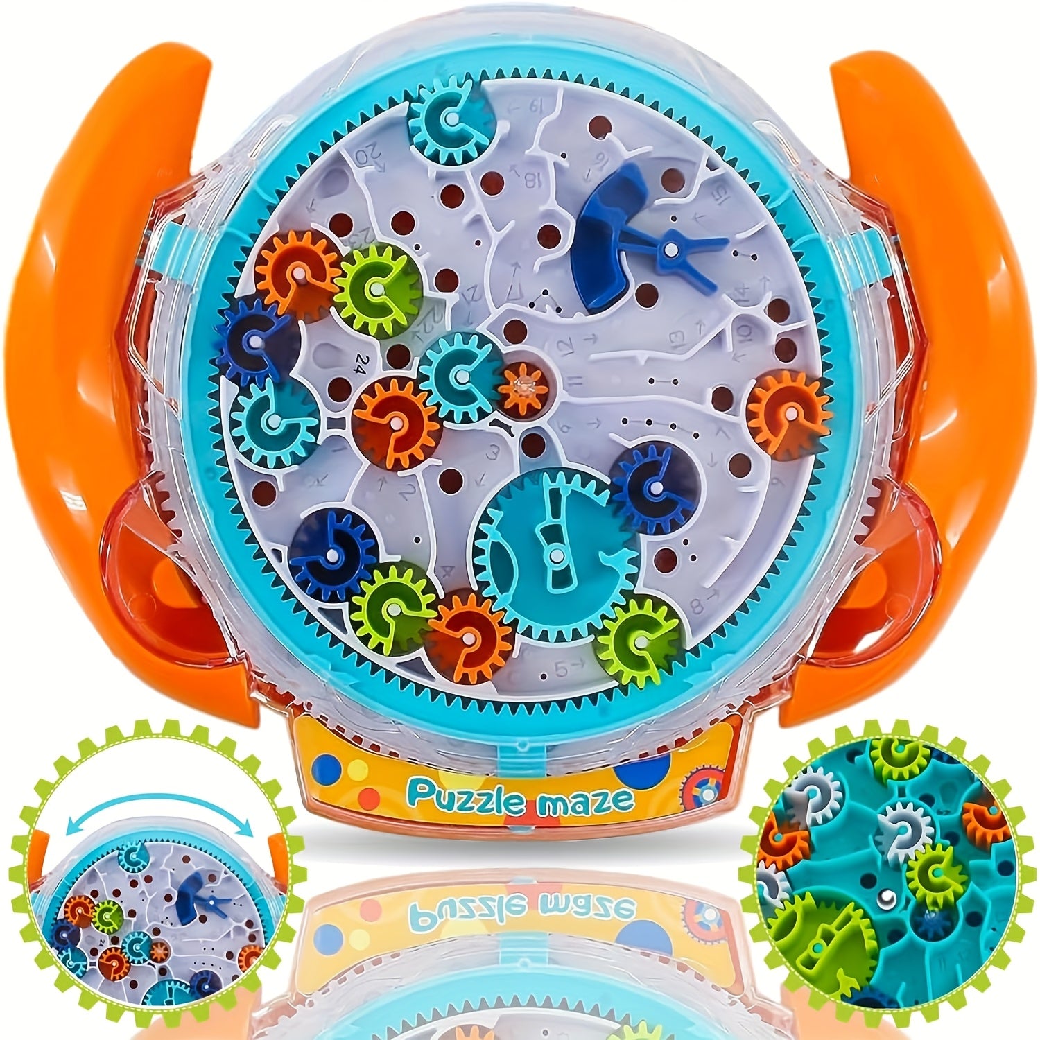 Colorful 3D Gear Maze Puzzle for Kids Educational Toy with Multiple Gears and Traps