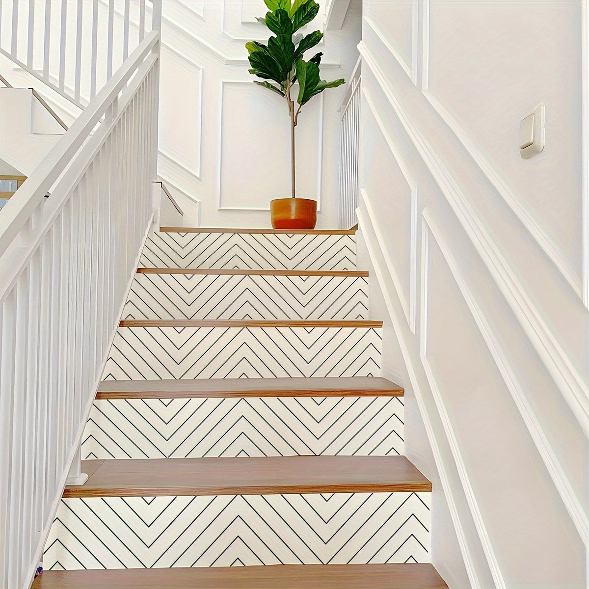 Geometric Minimalist Stair Decals Self-Adhesive PVC Home Decor