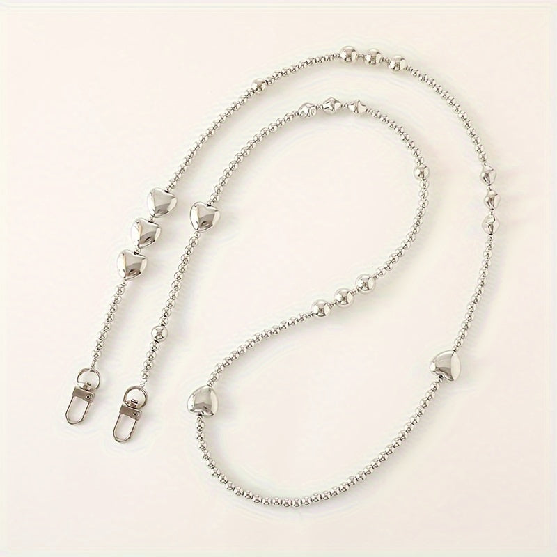 Yurak shaklidagi marjonli telefon tasmasi va uzin zanjirli pendant, ko'krakda taqish va yo'qolishdan saqlash uchun. Telefonlar, quloqchinlar, kameralar, sumkalar va boshqalar uchun mos.