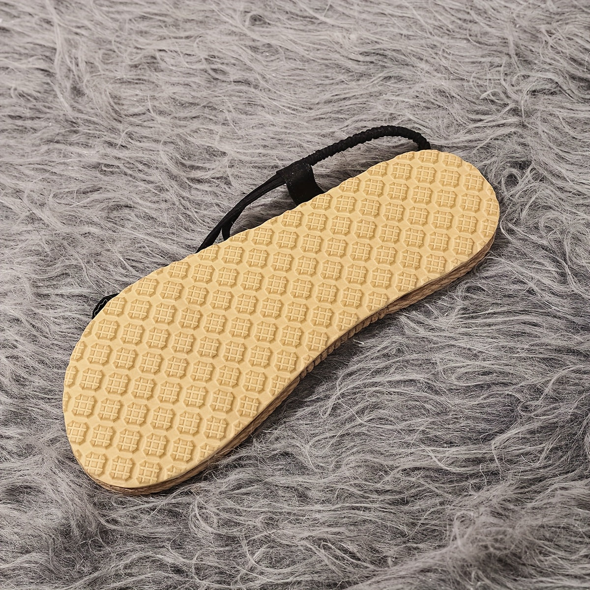 Women's Black Crossover Strap Flat Sandals for Beach and Resort