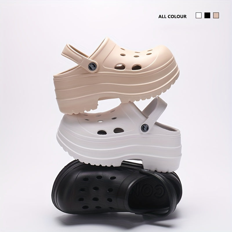 Women's Summer Garden Clogs EVA Sandals Non-Slip Breathable Beige White Black