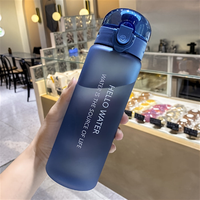 780ml BPA-Free Sports Water Bottle with Time Marker Leak-Proof Flip Lid Gradient Design for Outdoor Gym Daily Hydration in Blue and Pink