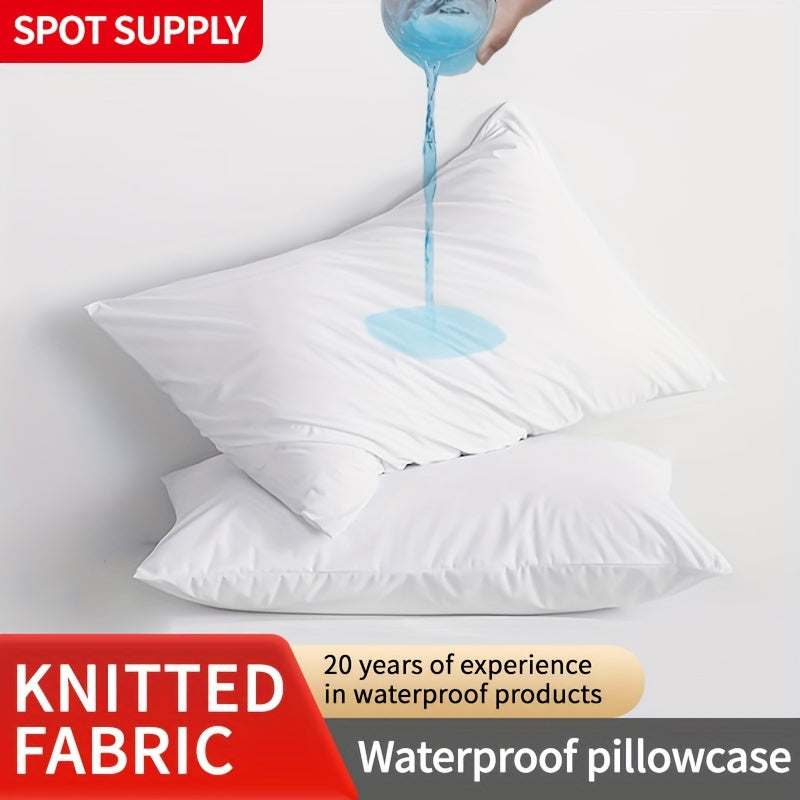 Waterproof Stain-Resistant Pillowcase with Zipper Closure, Single or Double Size