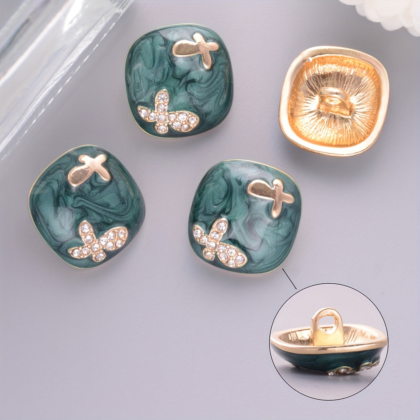 Vintage ilhomlantirilgan alloy tugmalar 5-to'plam ayollar kiyimlari uchun DIY fasteners retro uslub