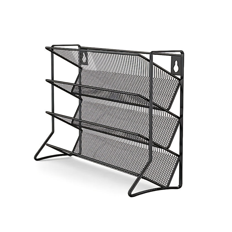 Devorga o'rnatiladigan oshxona ziravorlar qutisi, qora va kumush, 4 qavatli, 24 ta shisha uchun mo'ljallangan