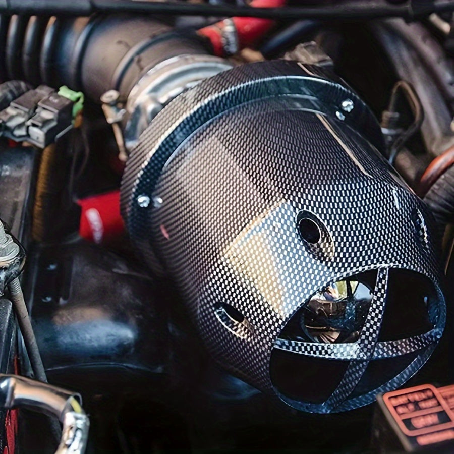 Universal Car Air Intake Filter 3Inch Carbon Fiber Look Cold Air Round