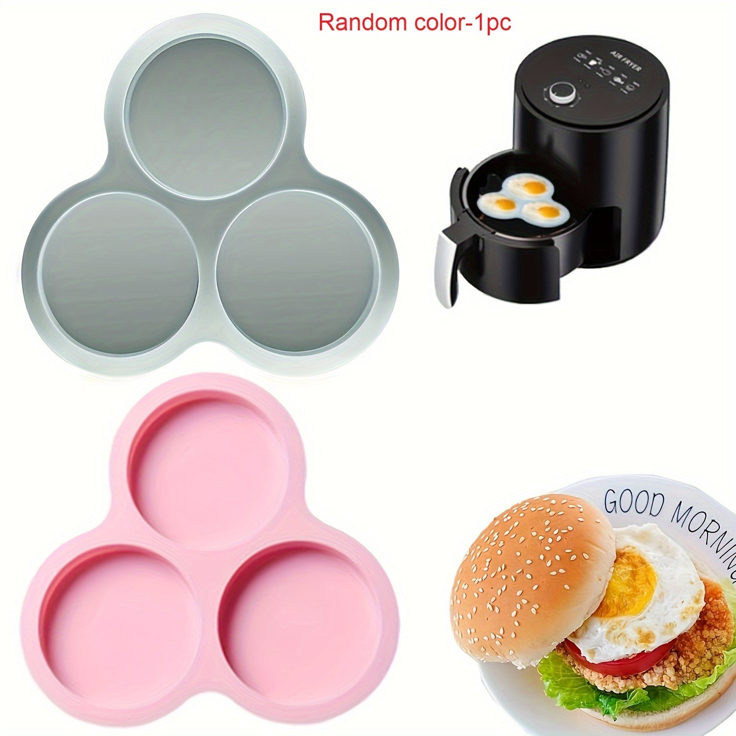 Silicone Baking Mats Set Non-Stick Heat-Resistant for Air Fryer Cooking