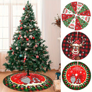 Festive Santa Claus Snowflake Christmas Tree Skirt Holiday Decor
