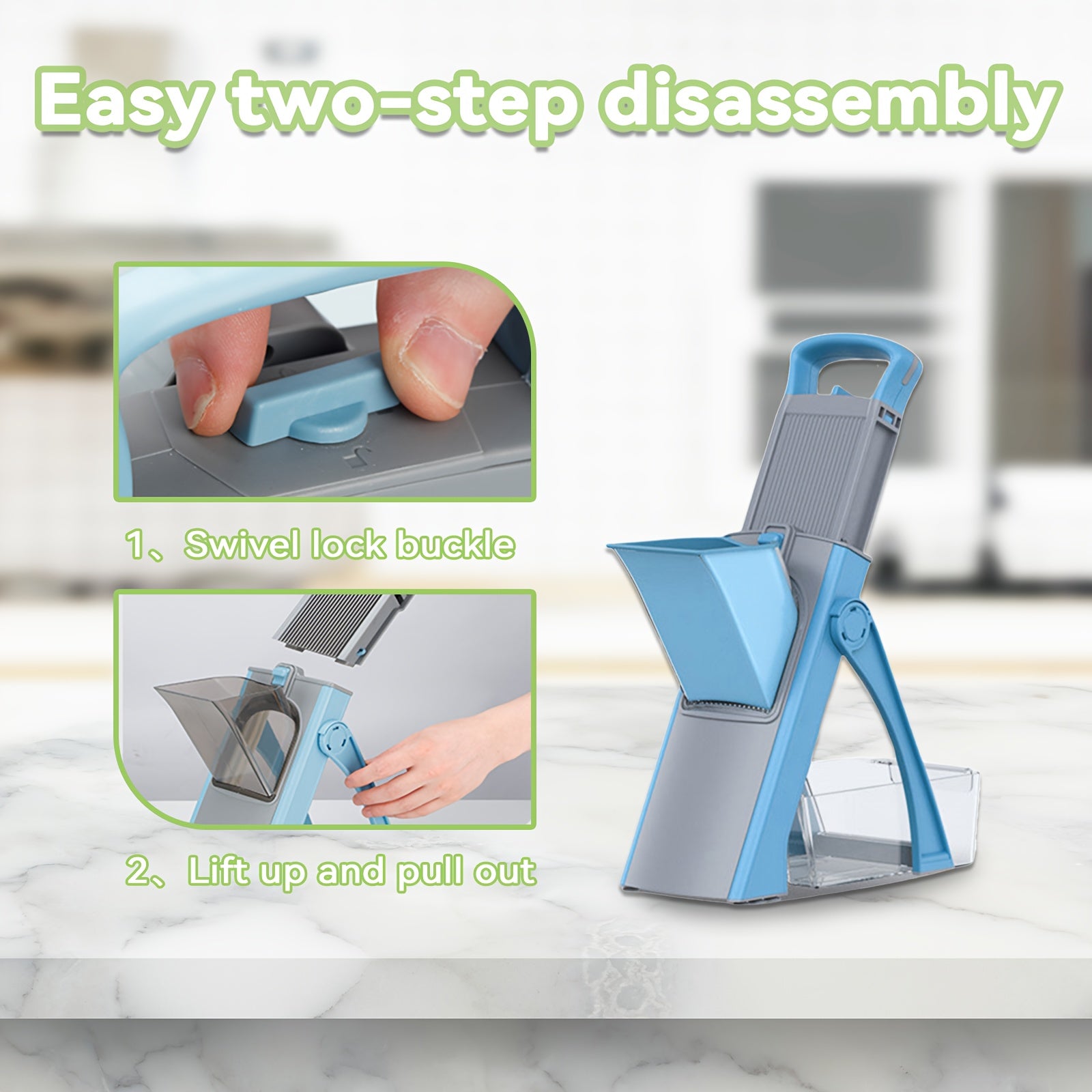 Stainless Steel Manual Mandoline Slicer for Vegetables and Fruits Easy to Clean