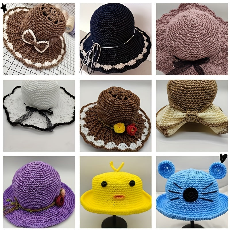 Crocheting Nylon Cord 3mm Hollow Yarn Thread for DIY Bracelets Hats Bags Shoes 200g