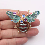 Bee Brooch Rhinestones Unique Shape Vintage Style Lapel Pin for Scarves and Fashion