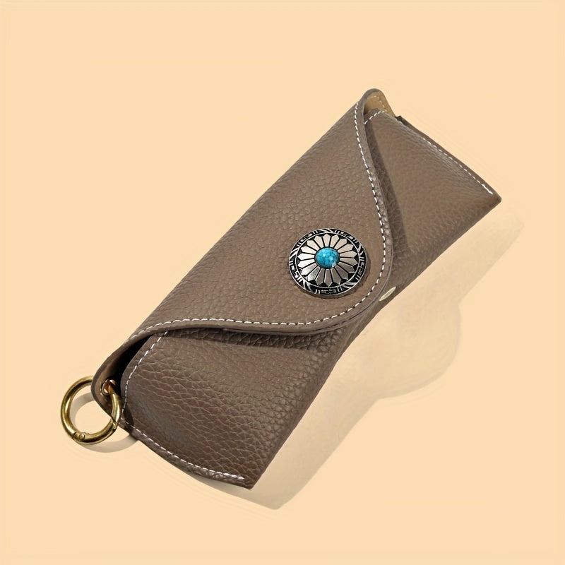 Сумка для очков Boho Fashion, чехол для чтения, портативный футляр для очков, сумка с зажимом для очков