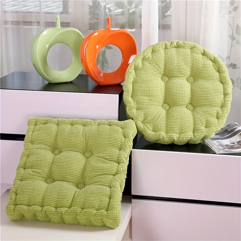 Round Dandelion Corduroy Seat Cushion for Office Bedroom Dining Chair Thick and Soft