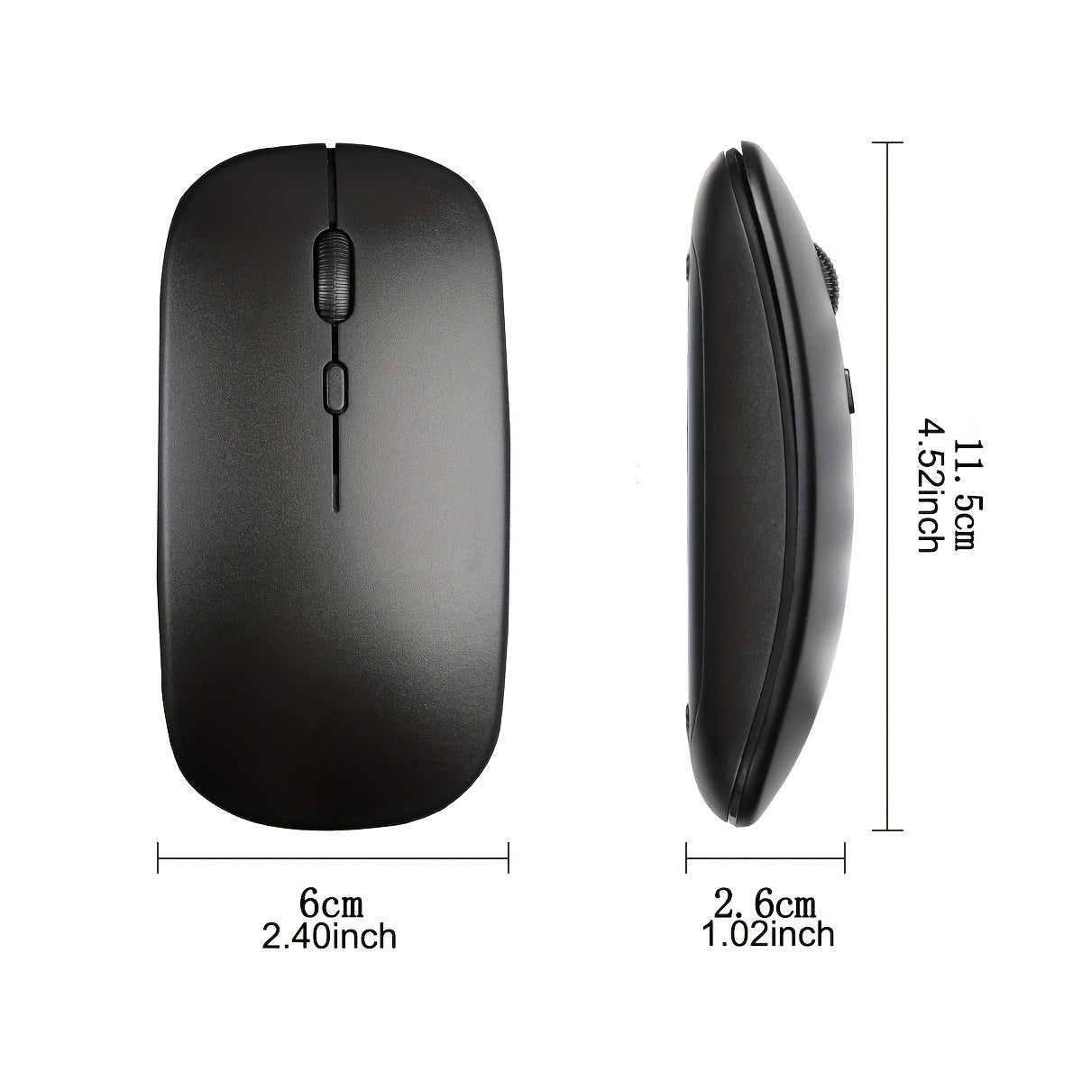 Wireless Ergonomic Slim Mouse for Gaming and Office Use Low Latency Windows 10 Compatible