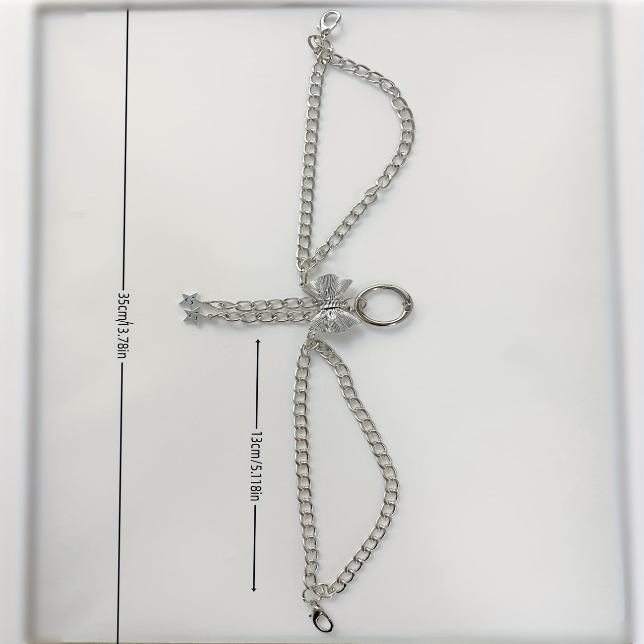 Women's Sneakers With Detachable Golden Butterfly Toggle Chain