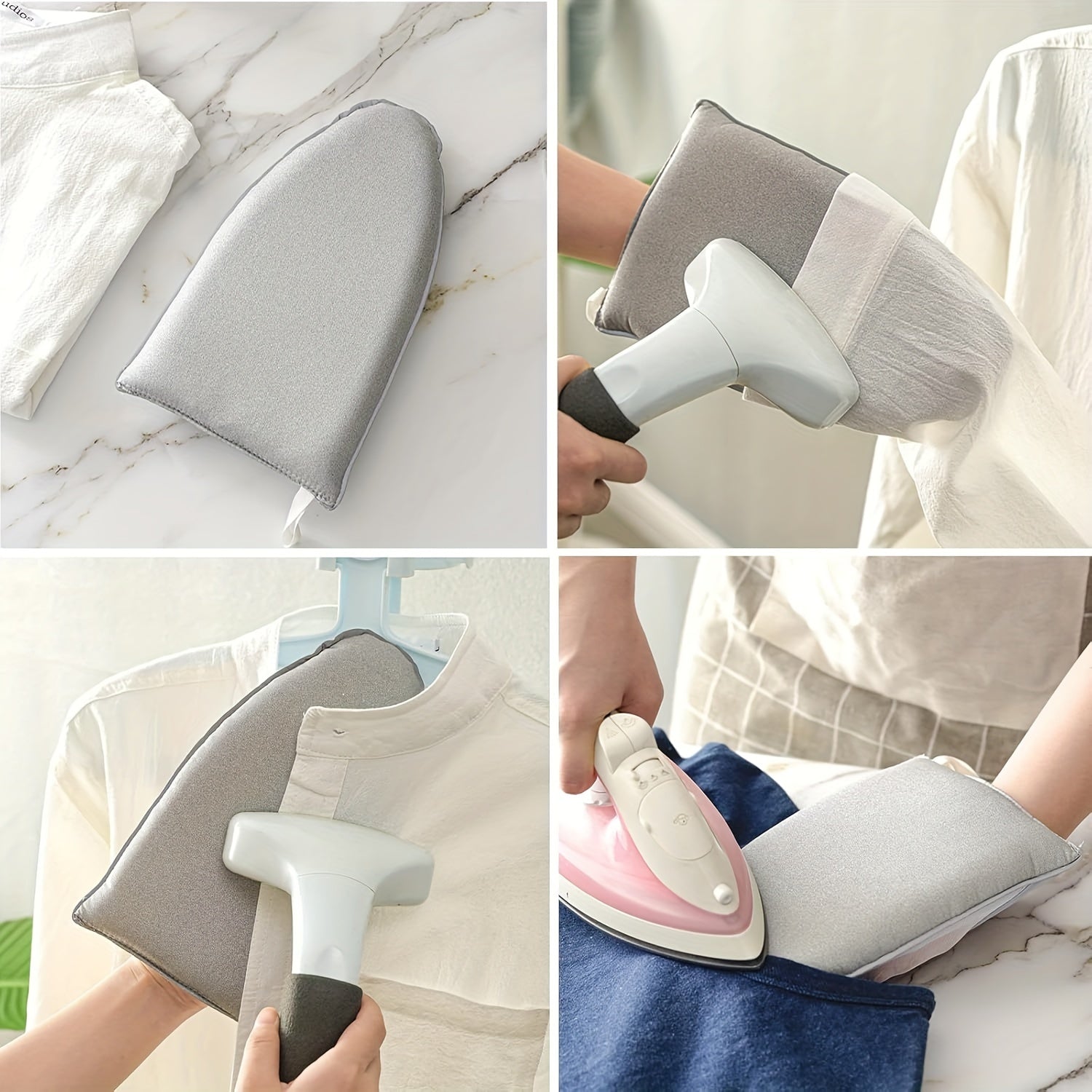 Mini Handheld Ironing Board with Electric Function and Sponge Padding