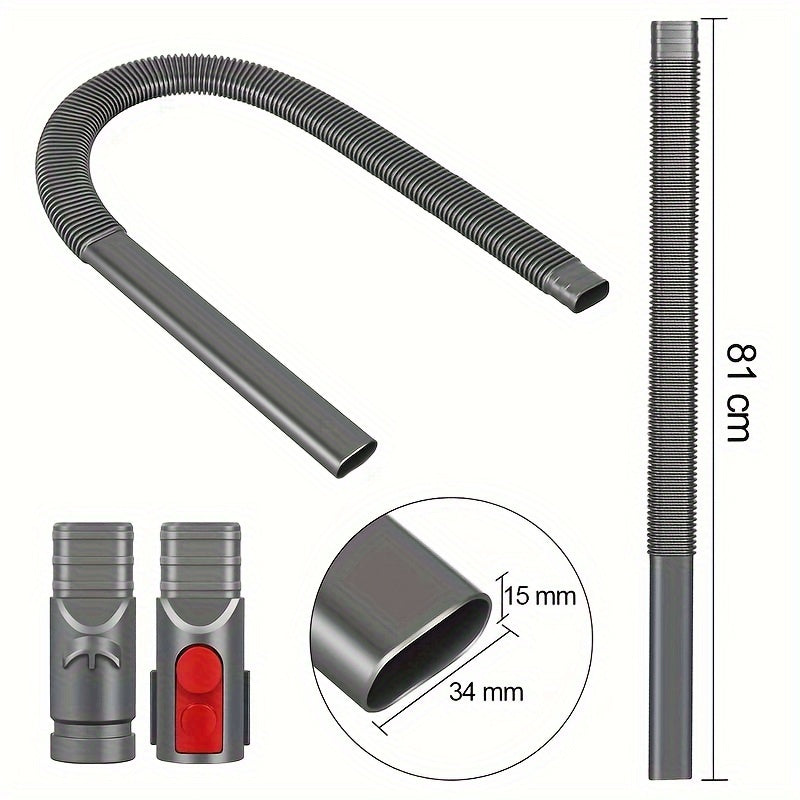 "Dryer Vent Cleaner Kit" vakuum quvuri Dyson V15, V12, V11, V10, V8, V7, V6 vakuum tozalagichlari bilan ishlash uchun mo'ljallangan. Lint tozalagich va quruq lint vakuum quvuri qo'shimchasi kiradi.