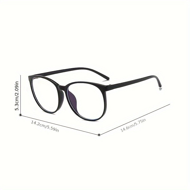 Blue Light Blocking Glasses with Anti-Fog Cloth Oval Plastic Frame