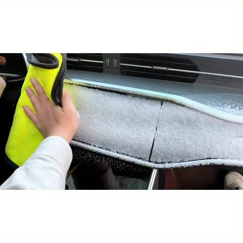 Set of 2 Microfiber Car Cleaning Cloths Dual-Sided Absorbent Quick-Drying