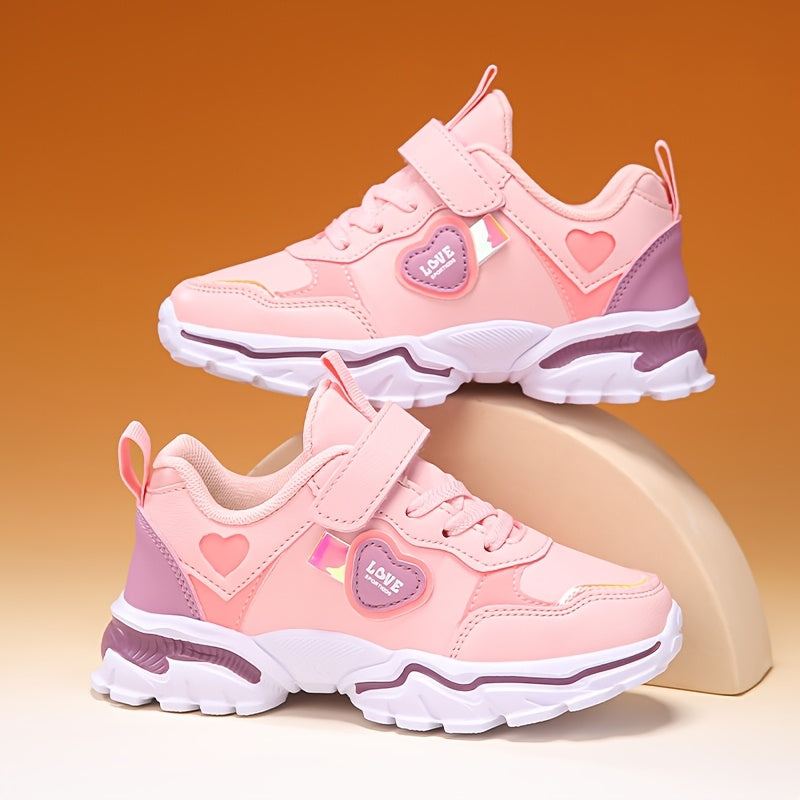 Детские черные и розовые светящиеся амортизирующие кроссовки для прогулок и повседневных мероприятий