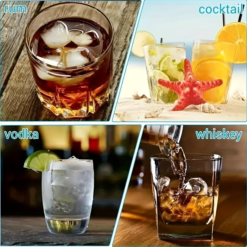 Silicone Skull Ice Cube Mold 4-Cavity Black Tray for Whiskey and Spirits