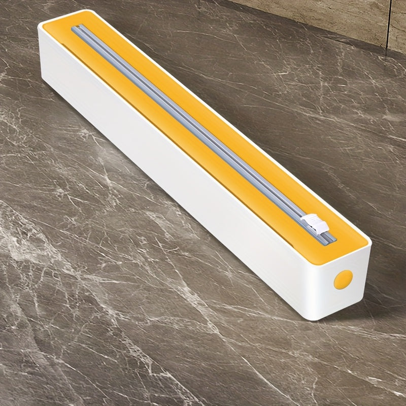 2-in-1 Kitchen Dispenser with Cutter for Cling Film and Foil Wall Mountable Reusable Plastic