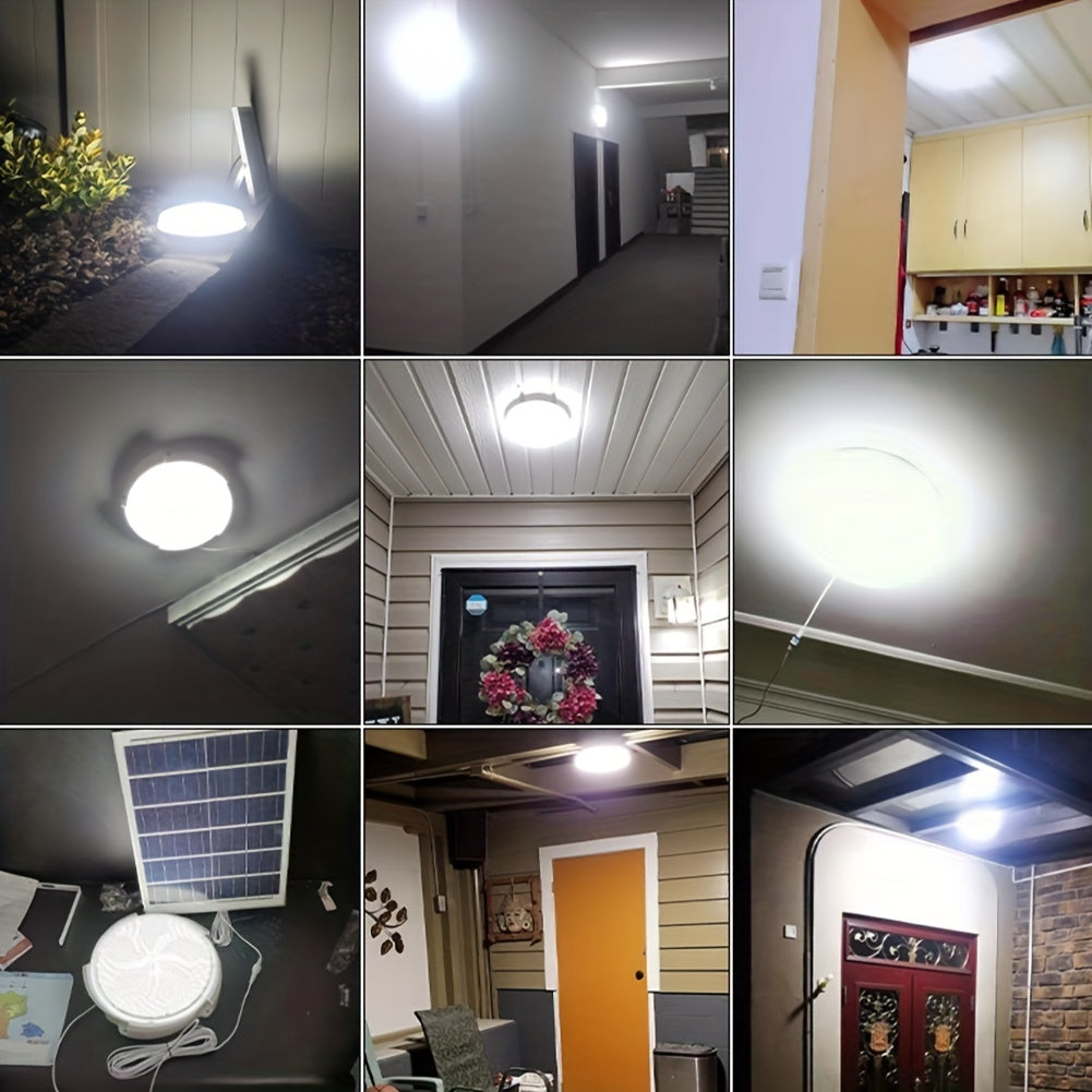 LED Solar Patio Light for Indoor Balcony Ceiling Decoration Energy Efficient Remote Control