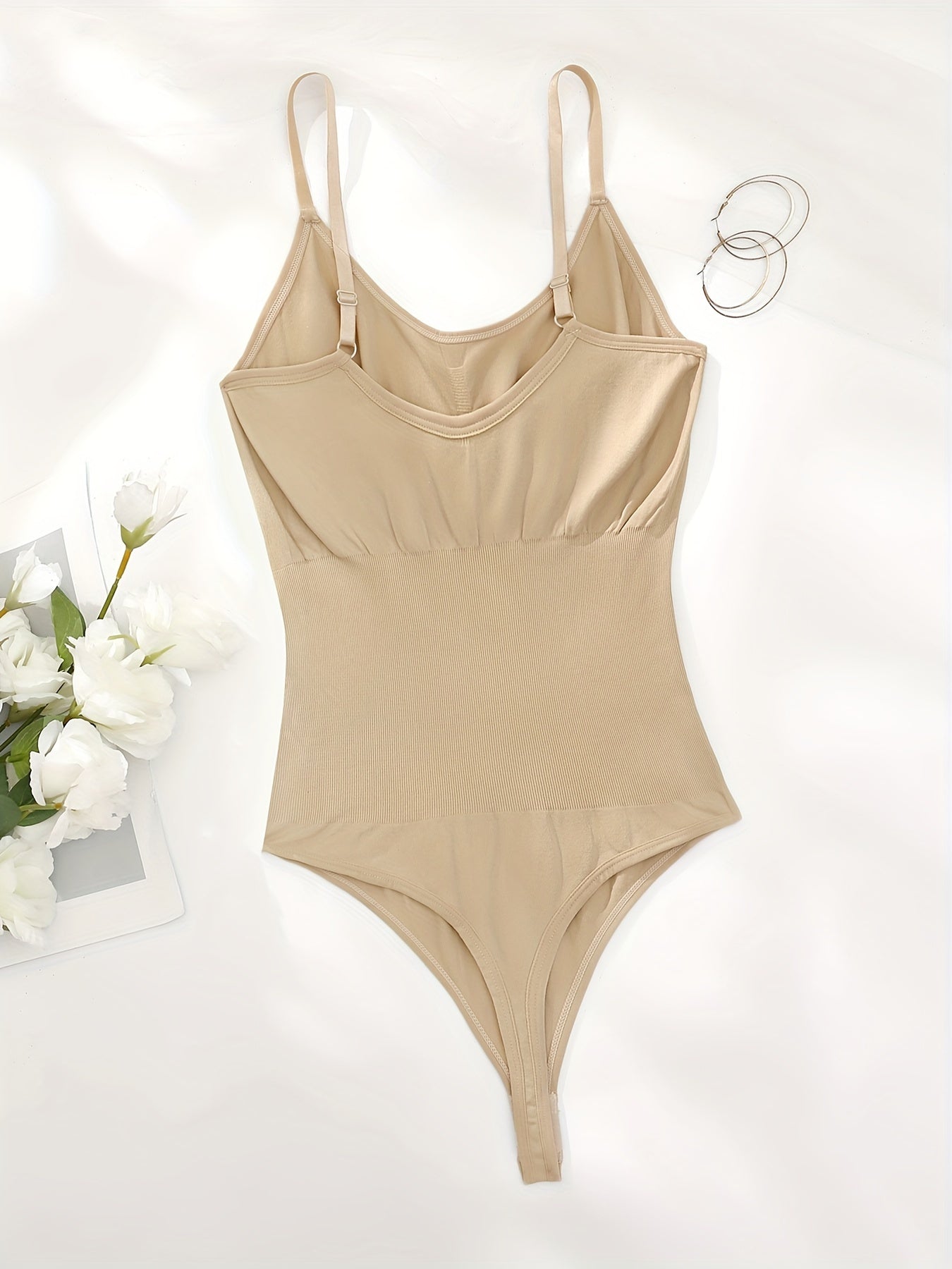 Women's Seamless Body Shapers 3-Pack Nylon Spandex Slimming Bodysuits Solid Colors