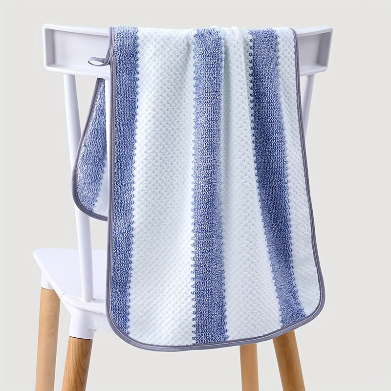 Geometric Pattern Face Towel 280gsm Knit Fabric Quick-Drying Absorbent Bathroom Home Hotel Use