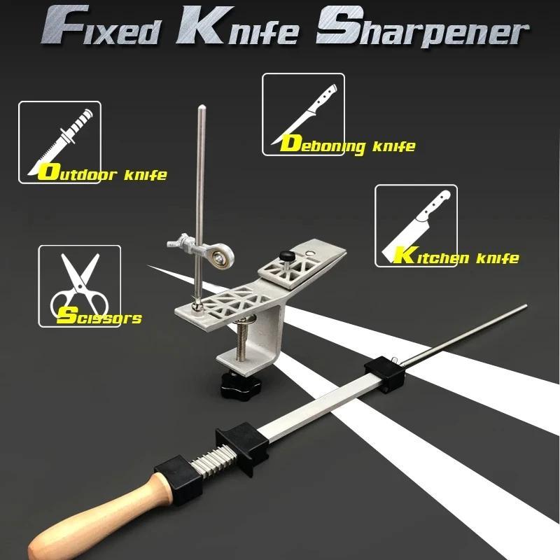 2024 Angle Fixed Knife Sharpener with Removable Tools Iron Construction No Battery Needed for Home and Professional Use