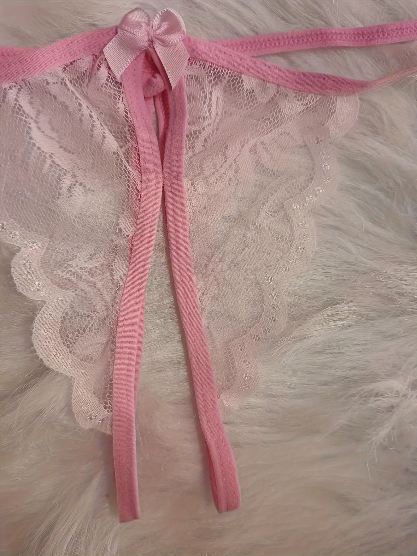 Conjunto de lencería de tul para mujer con pantalones con abertura seductora