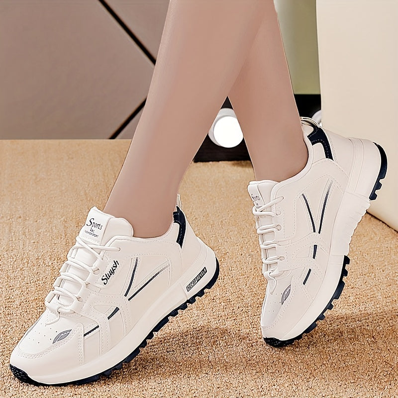 Women's Colorblock Casual Sneakers with Soft Sole Platform for Walking
