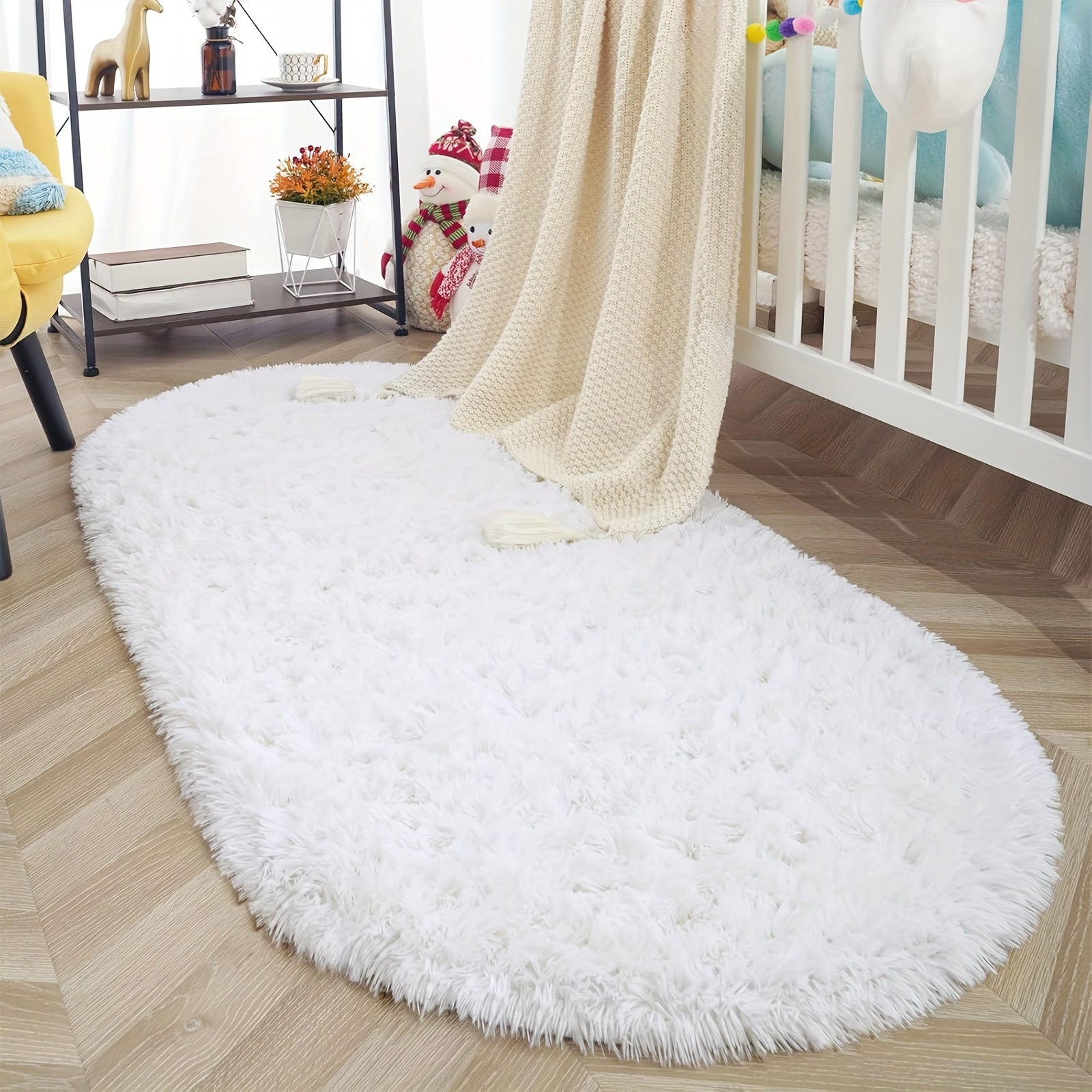 Soft Fluffy Shag Area Rug Non-Slip Machine Washable for Living Room or Bedroom