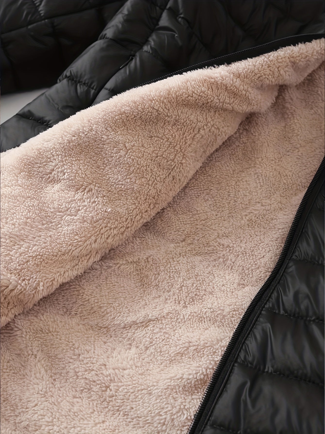 Plus Size Fleece-Lined Hooded Winter Jacket for Women Red Large