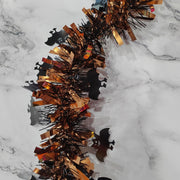 Halloween Bat and Pumpkin Garland Set, 152.4cm, Fireplace Decor, Battery-Free