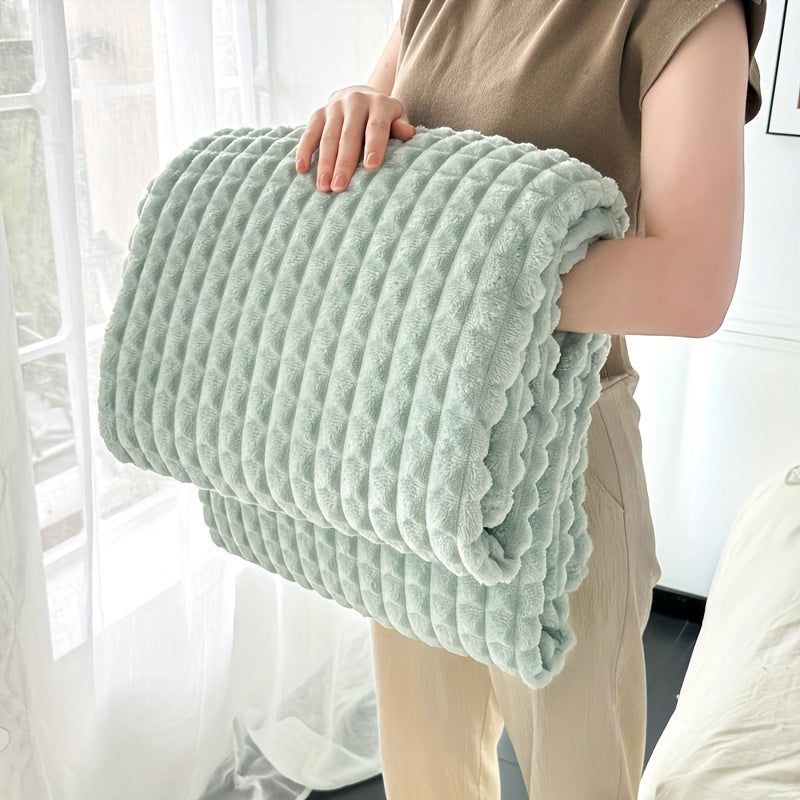 Flannel Sofa Blanket Cozy Warm Throw in Multiple Colors