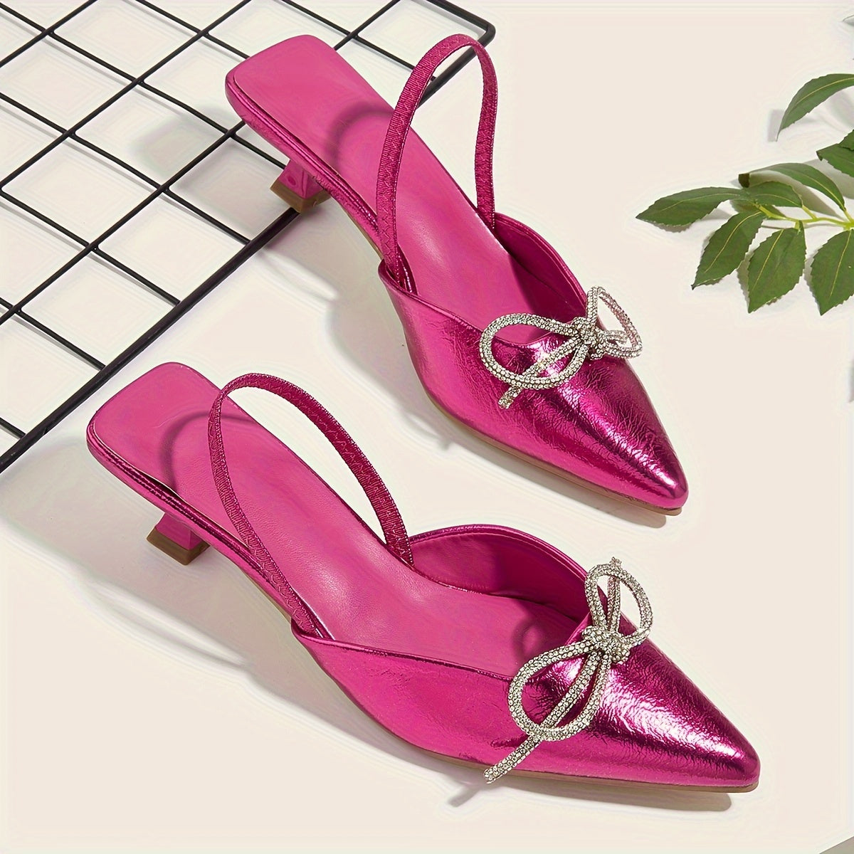 Women French-Style Sweet Princess High Heeled Shoes with Bow