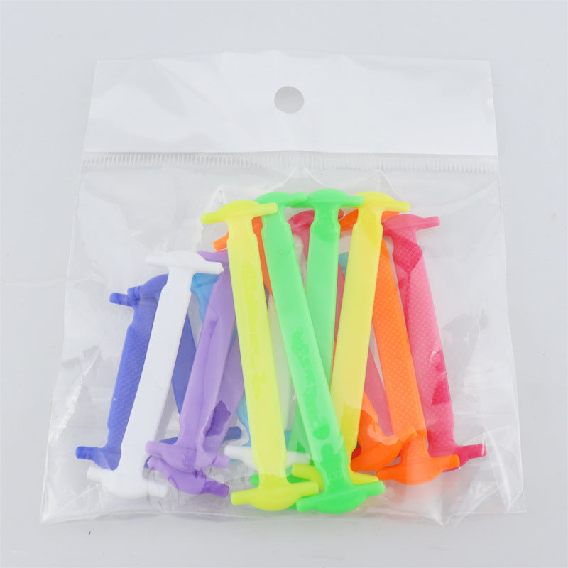 Unisex Silicone Elastic No Tie Shoelaces Buckle Free Creative Elastic Laces