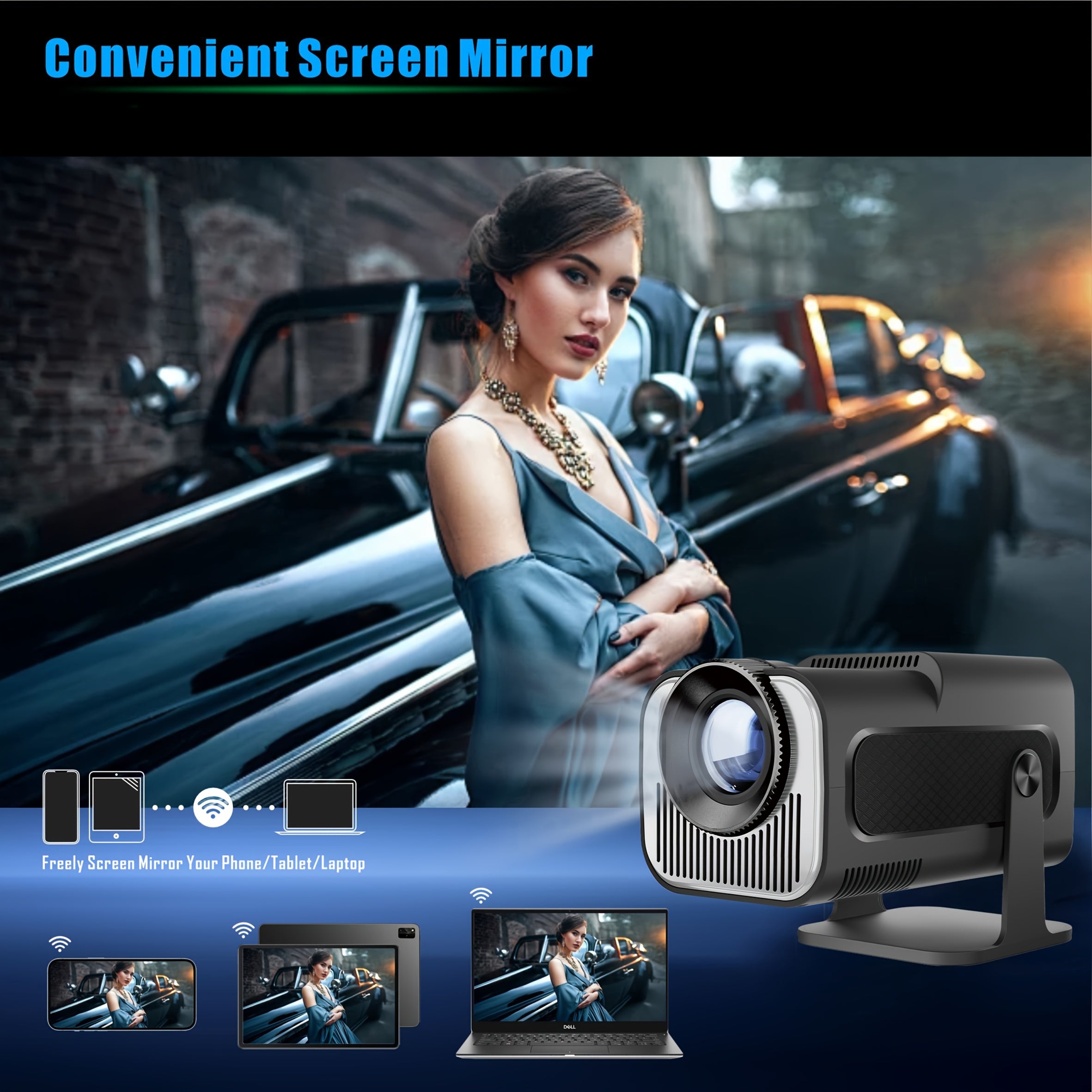 Mini Portable Projector 3D-Ready Home Theater Conference Teaching 200Lumen