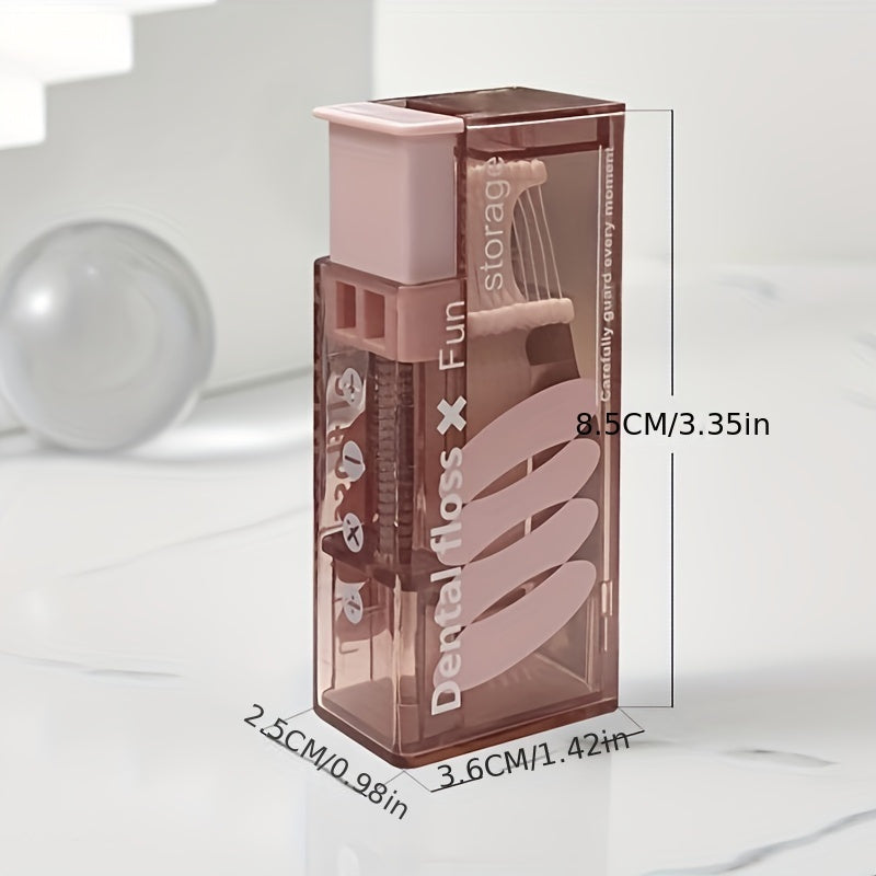 Унисекс портативный пластиковый держатель для зубной нити с 10 палочками для путешествий