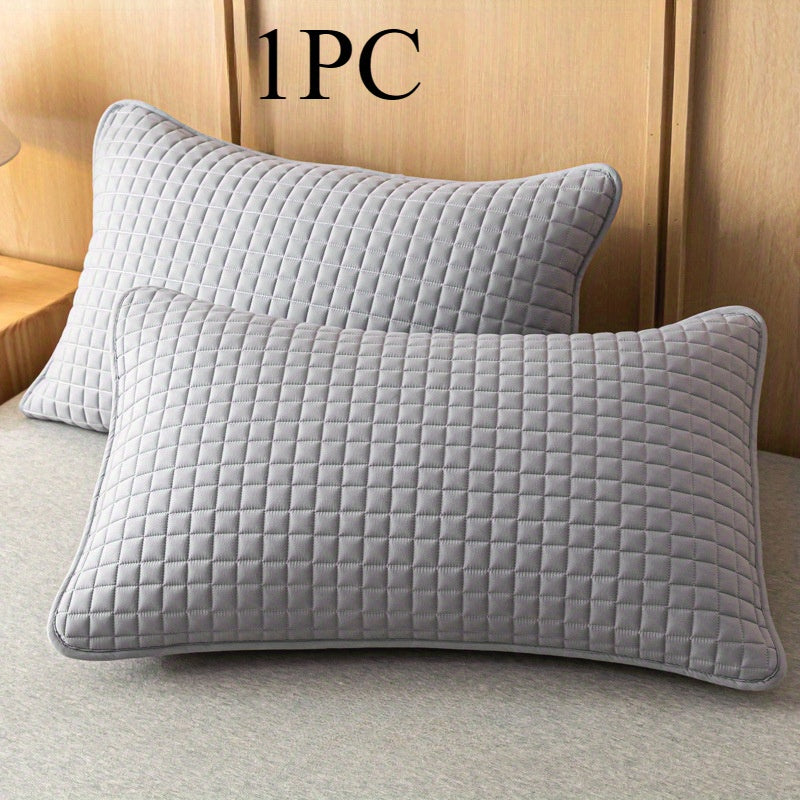 Quilted Pillowcase Protects Pillow Core Oil Dirt Saliva Hotel Home Use