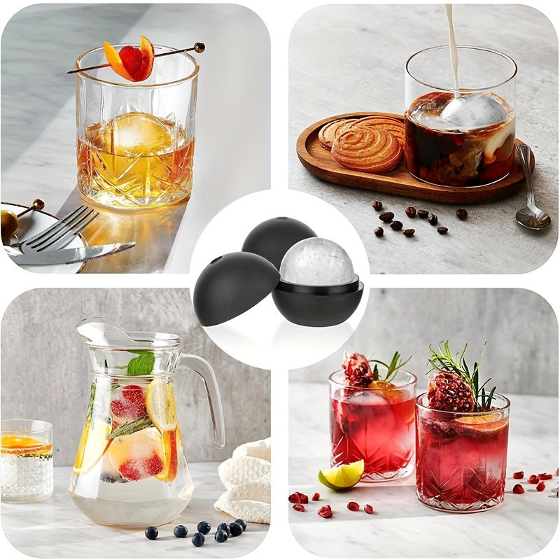 Ichimliklar uchun aylana muz kubi shakli, 2.5 dyuymli muzli xokkey, oziq-ovqat sinfi silikon