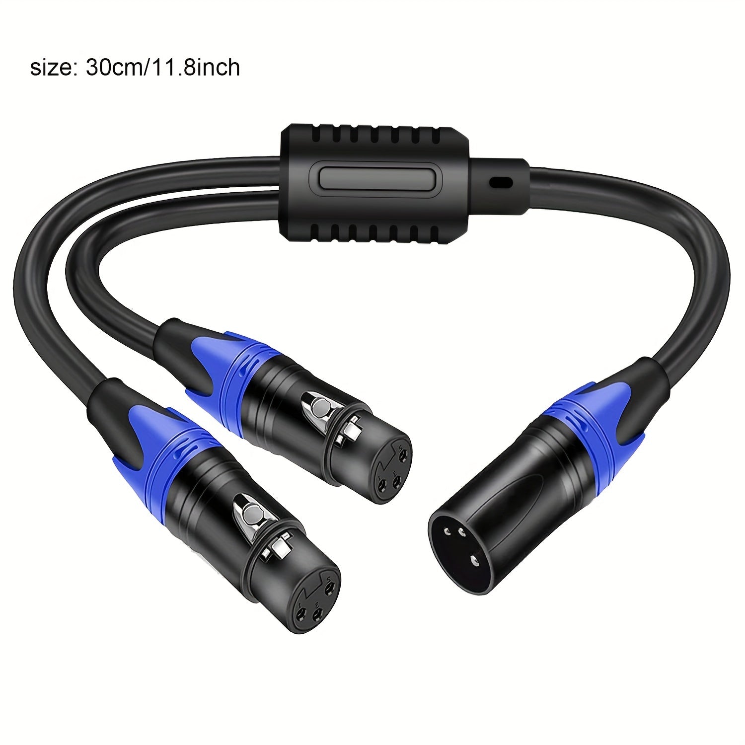 3-Pin XLR Female to Dual XLR Male Y-Splitter Cable for Stereo Microphone Balanced Audio