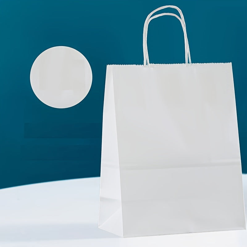 100 Pieces Kraft Paper Bags 15cm x 8cm x 21cm for Gift Packaging Shopping Takeout