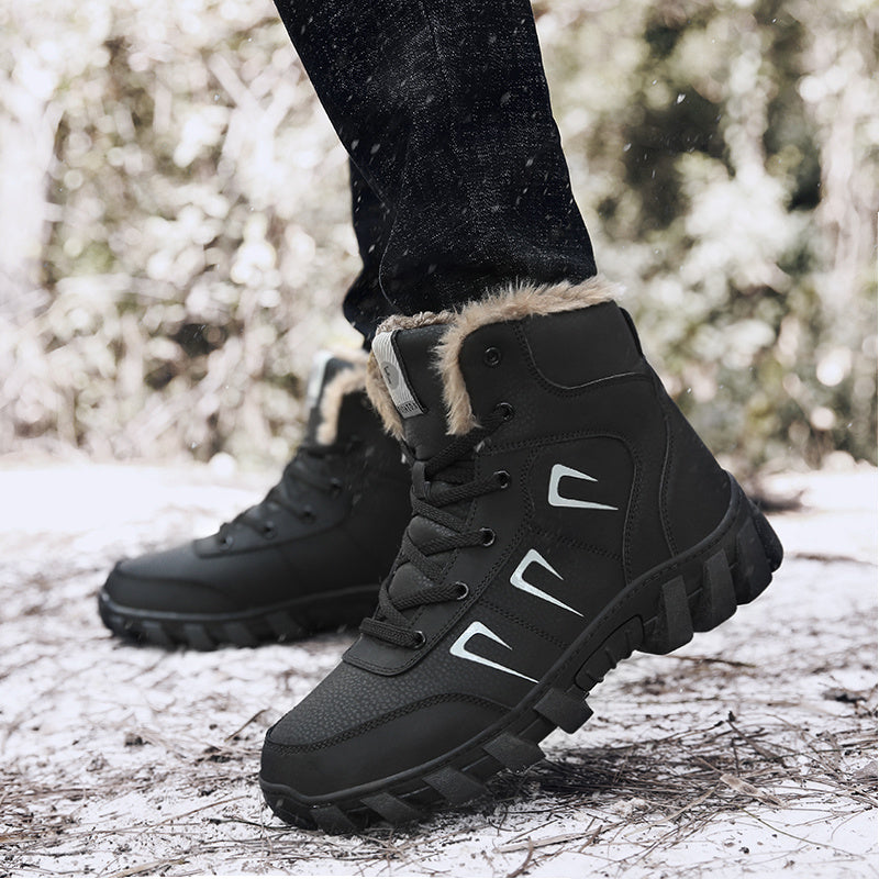 Women's Snow Boots Winter Waterproof Slip-On Cold Weather Black