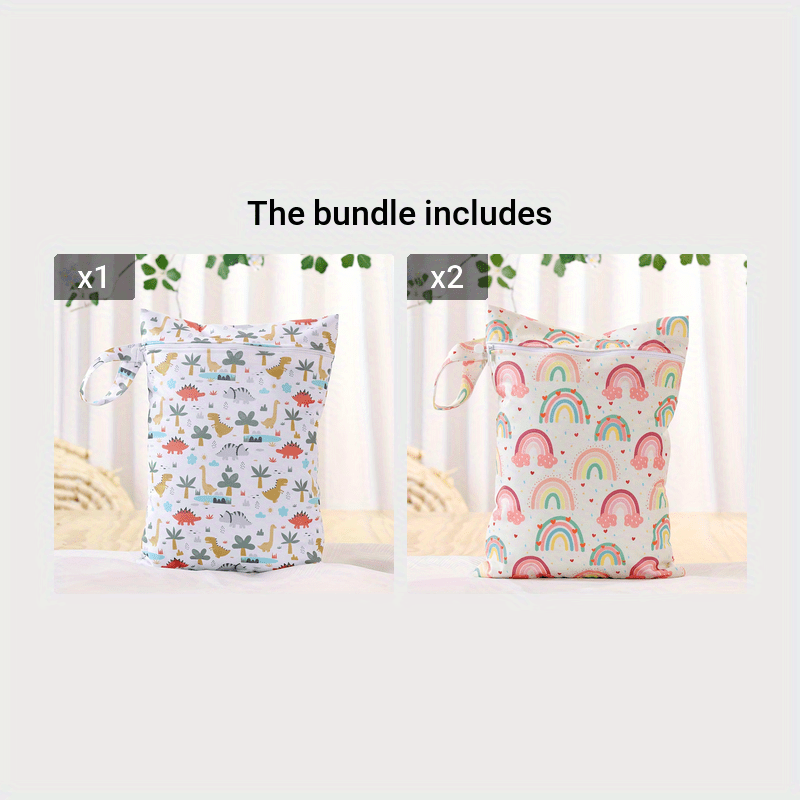 Waterproof Wet Dry Bag for Swimsuits and Gym Gear Reusable Polyester Zipper Travel Beach