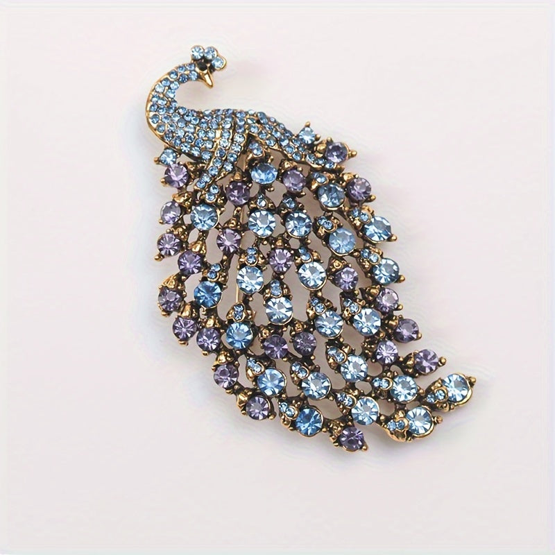 Women's Vintage Crystal Flower Brooch Large Exaggerated Lotus Design Jewelry