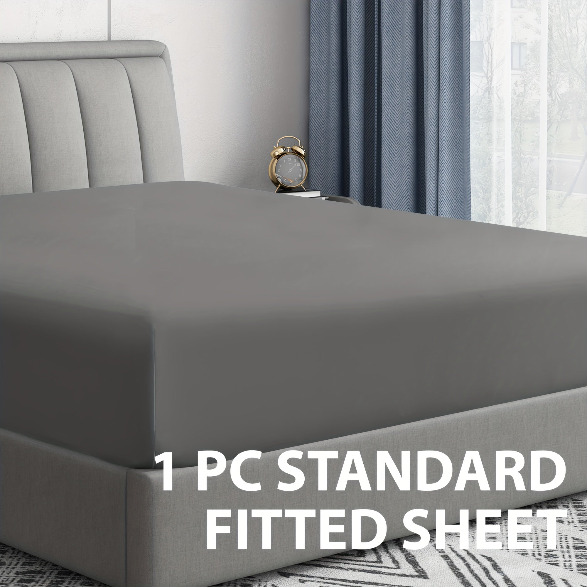 Single Fitted Sheet All-Season Microfiber Hypoallergenic Breathable Mattress Protector